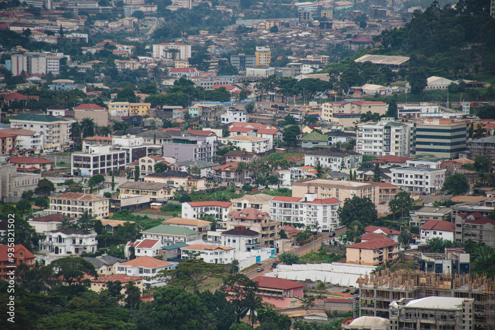 Fototapeta premium aerial view of Yaounde city