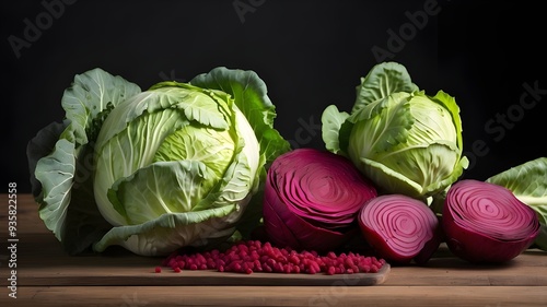 Good looking cabbage and beetroot  photo