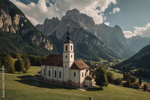 Famous view of Kirche St. Magdalena, South Tyrol, Italy