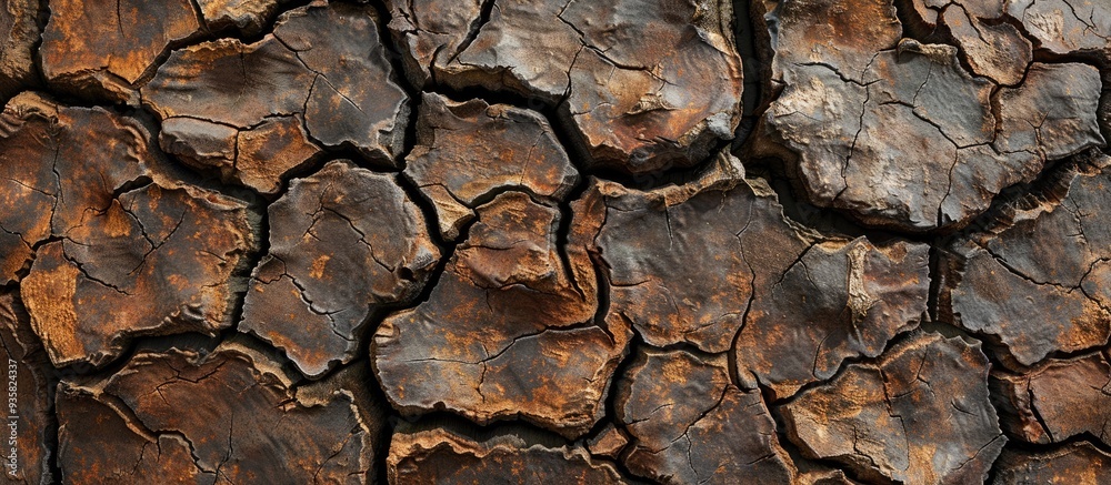 Close up detail of the bark on the trunk of a cracked and dry tree Organic texture creates an abstract background. Copy space image. Place for adding text and design Close up detail of the bark on the trunk of a cracked and dry tree Organic texture creates an abstract background. Copy space image. Place for adding text and design