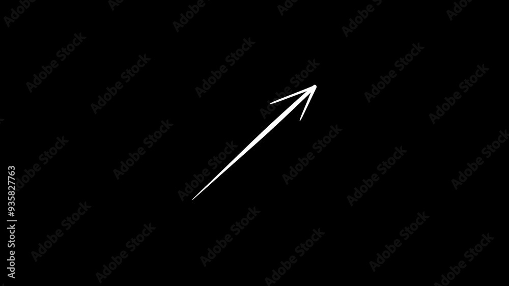 Flashing White Arrow on Black Background Animation Flashing White Arrow on Black Background Animation