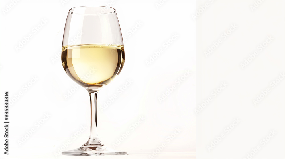 Glass of white wine isolated on white background Glass of white wine isolated on white background