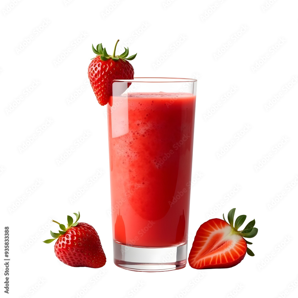 glass of strawberry juice and sliced orange isolated on transparent background glass of strawberry juice and sliced orange isolated on transparent background