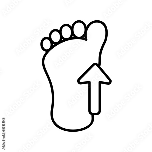 green footprint arrow