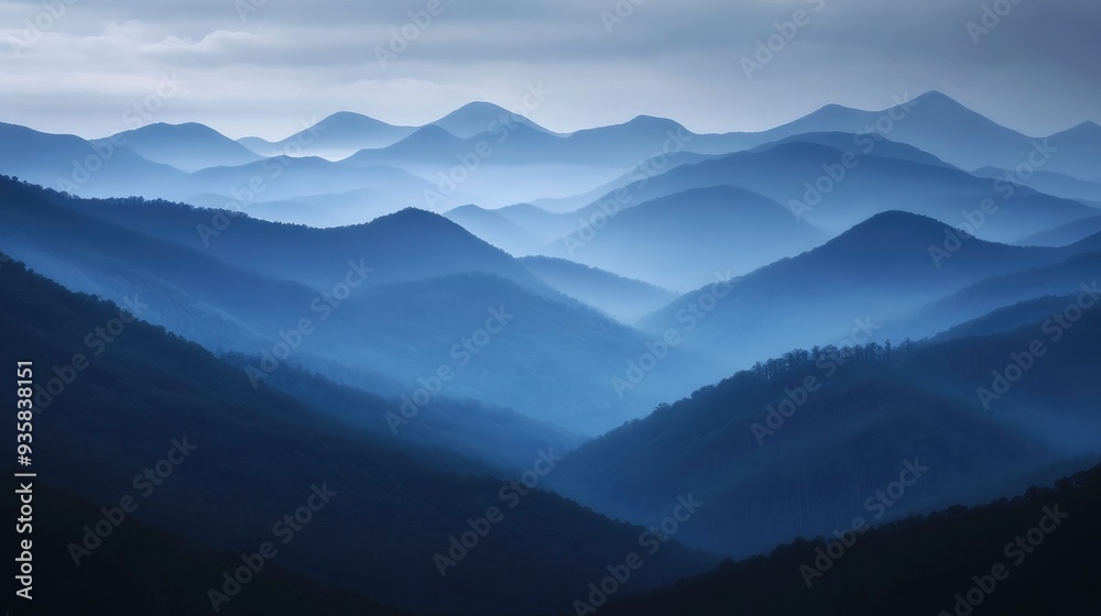 Smoky mountain ridges with generative ai Smoky mountain ridges with generative ai