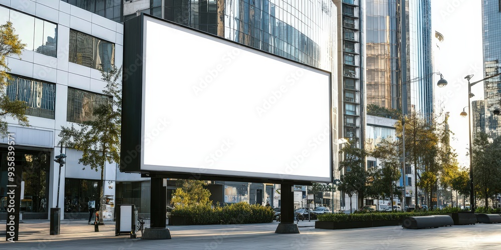 Obraz premium Blank Billboard in a Modern City
