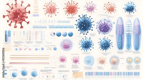 Informative Infographic Depicting the Progression of Hand Foot and Mouth Disease Symptoms Over Time for Educational and Public Health Awareness Purposes photo