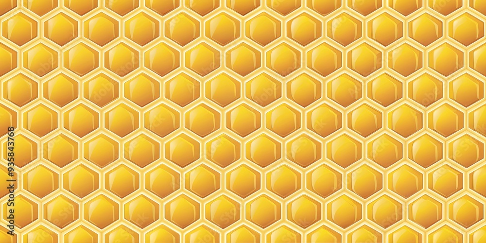 A seamless honeycomb pattern background with hexagon shapes, perfect for a sweet and natural design A seamless honeycomb pattern background with hexagon shapes, perfect for a sweet and natural design