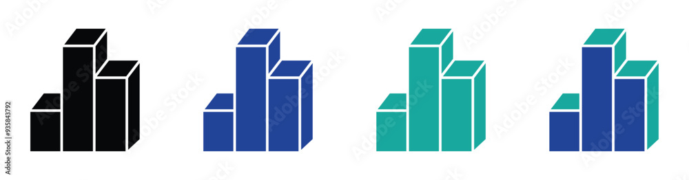 graph diagram chart icon growth increase decrease up... Flat icon of Growth graph vector. Business chart. Financial rise up ...