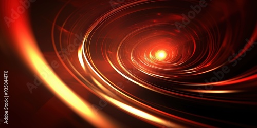 Abstract spiral with red glow