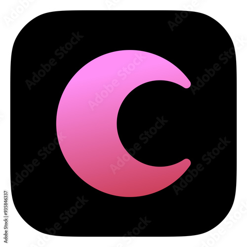 Editable vector crescent moon icon. Part of a big icon set family. Perfect for web and app interfaces, presentations, infographics, etc