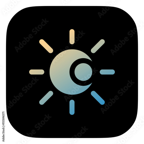 Editable vector sun and moon icon. Part of a big icon set family. Perfect for web and app interfaces, presentations, infographics, etc