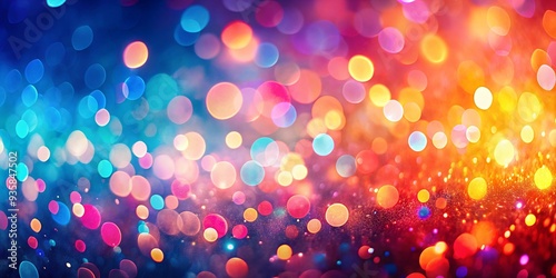 Abstract background with vibrant pink, orange, and blue bokeh lights creating a captivating and dreamy atmosphere