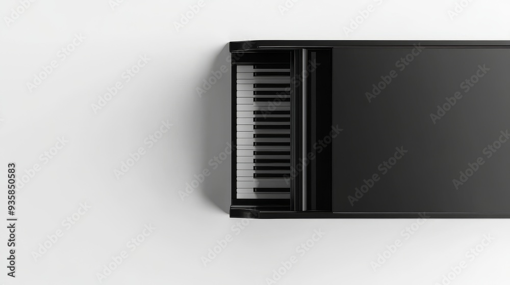 Classic piano in studio lighting, 3D render Classic piano in studio lighting, 3D render