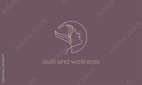 This logo is a harmonious blend of art and nature, visually representing the essence of skin and wellness. 