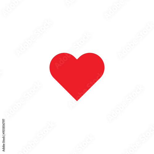 Free Download Red heart flat vector icon design. Heart symbol and pictogram - GFXLoad