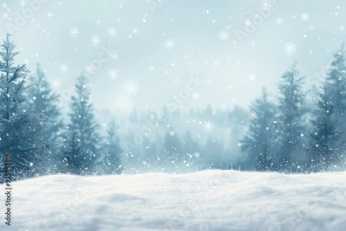 Snowy Winter Forest Scene