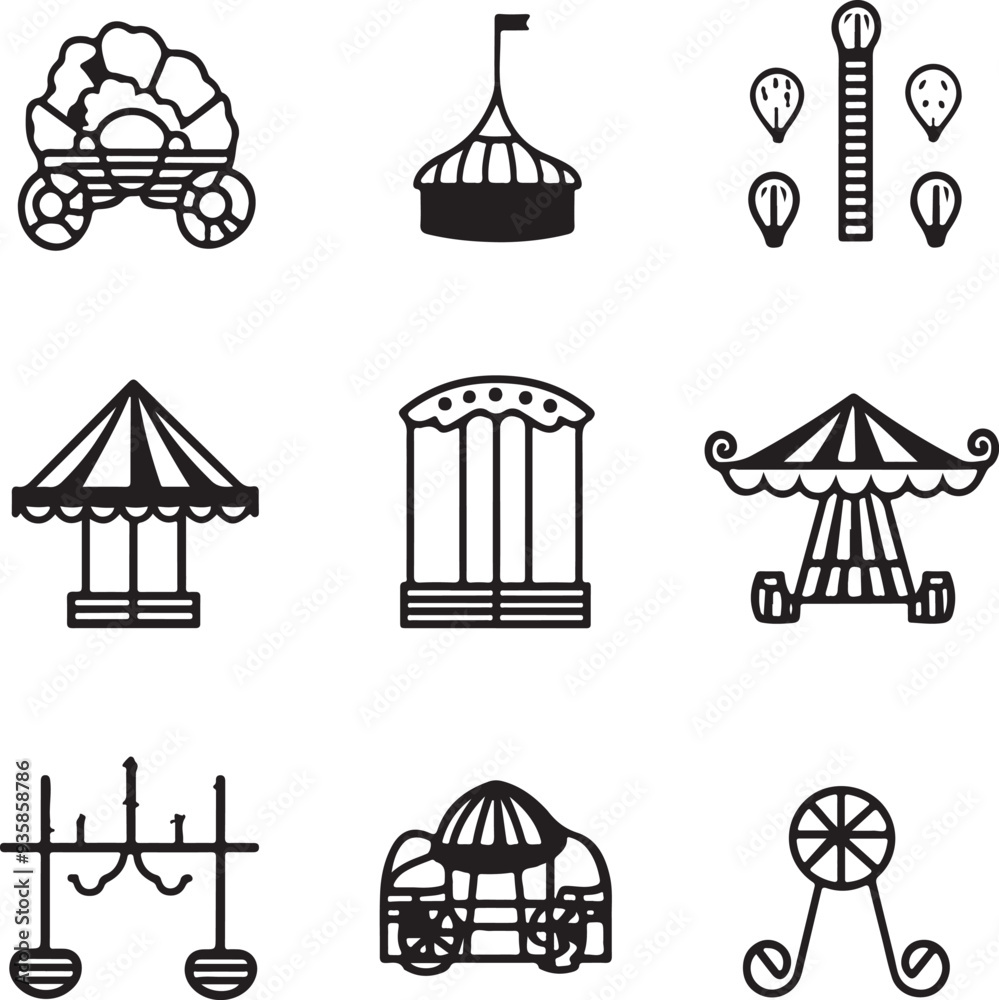 Japanese Temple Icons Japanese Temple Icons