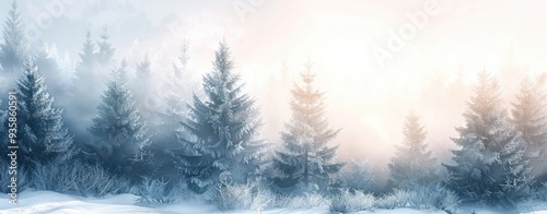 Winter Wonderland: A Mystical Forest Enveloped in Fog