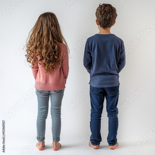 Minimalized Detail of a School Talk between Two Children photo