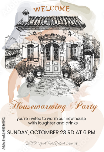 housewarming party invitation card