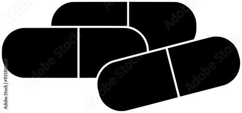 health illustration pharmacy silhouette capsule logo drug icon medicine outline antibiotic medical treatment pharmaceutical medication pill illness tablet care shape prescription vitamin painkiller