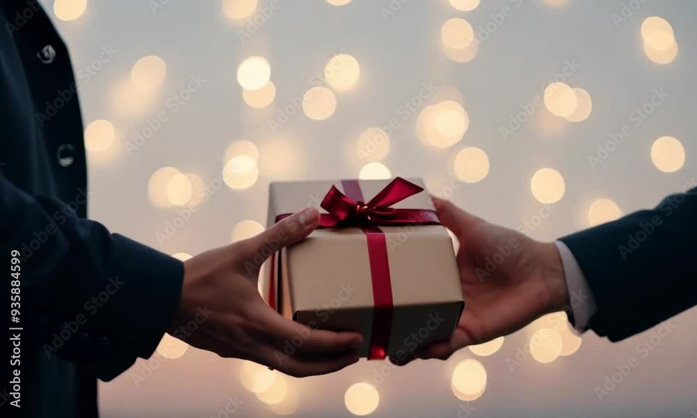 person holding gift