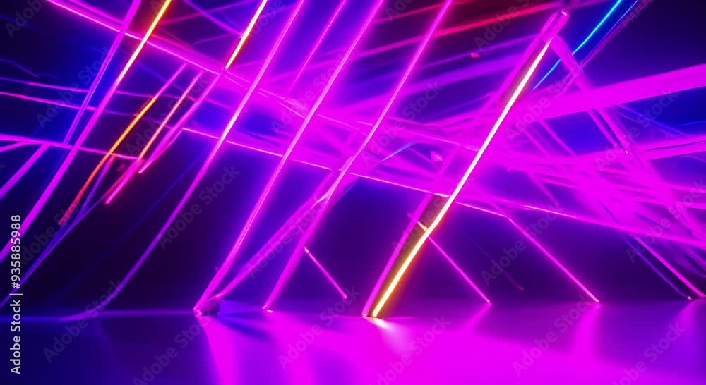 Abstract Neon Lights Geometric Pattern in Purple and Blue Abstract Neon Lights Geometric Pattern in Purple and Blue