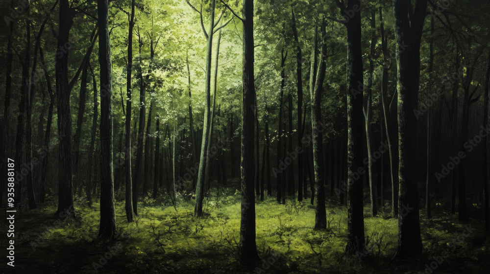 ChatGPT said:
An image of a dense, dark forest, where the trees are tall and close together, creating an almost impenetrable canopy. The rich green foliage is deep and lush, with varying shades
ChatGPT said:
An image of a dense, dark forest, where the trees are tall and close together, creating an almost impenetrable canopy. The rich green foliage is deep and lush, with varying shades