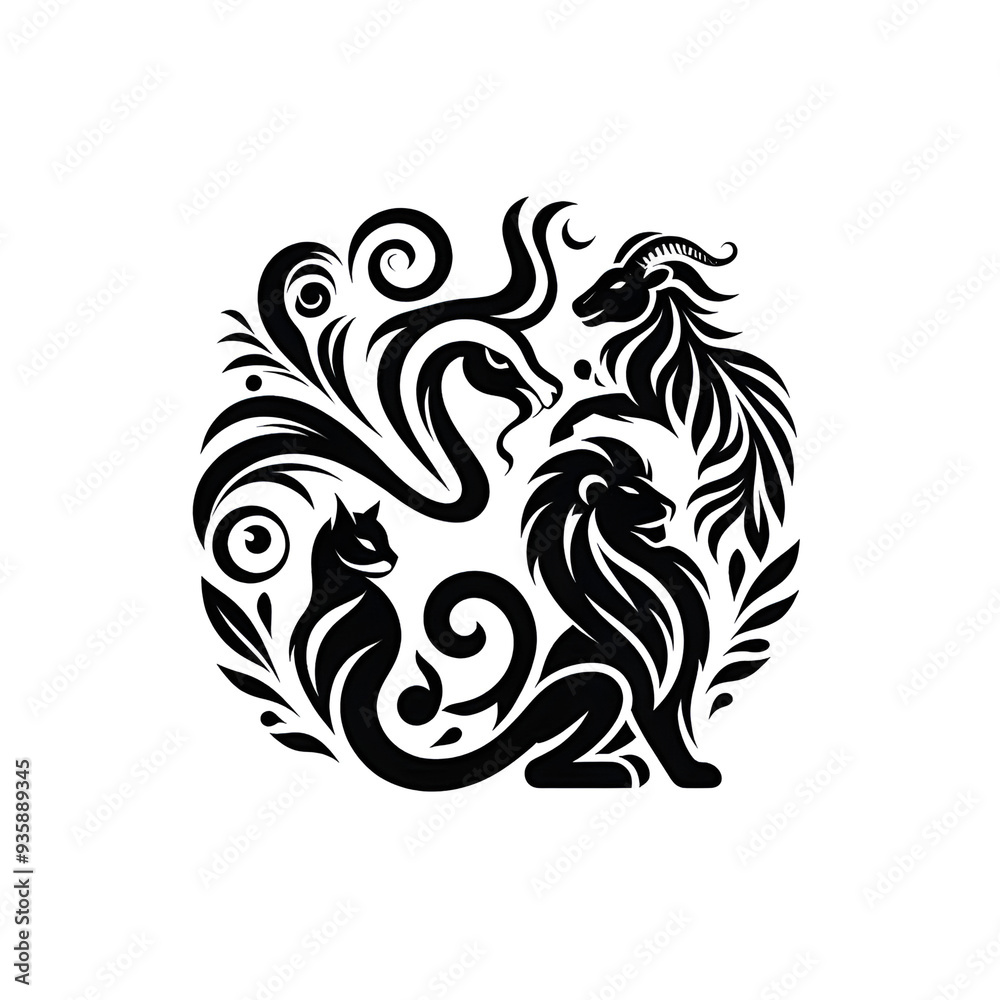 a realistic animal silhouette vector style with white background a realistic animal silhouette vector style with white background