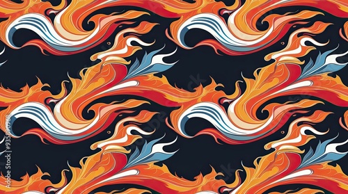 Abstract Flame Pattern.