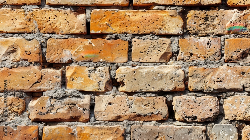 Light Brown Brick Wall. Ancient Architecture Background with Bright Brick Blocks Light Brown Brick Wall. Ancient Architecture Background with Bright Brick Blocks