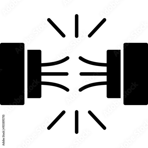 Broken Optical Fiber Wire Icon