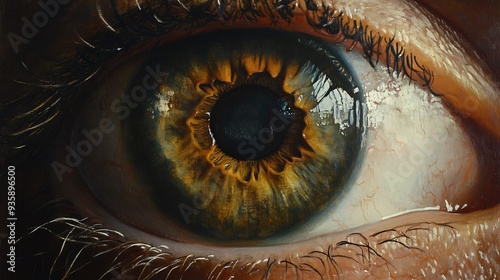 Close-Up of a Painted Human Eye