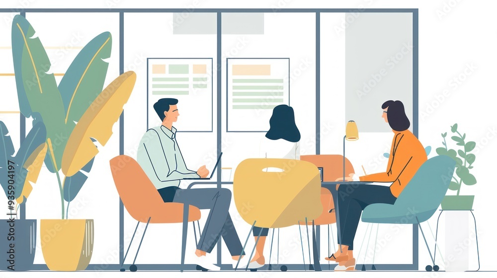 People working together in a modern office People working together in a modern office