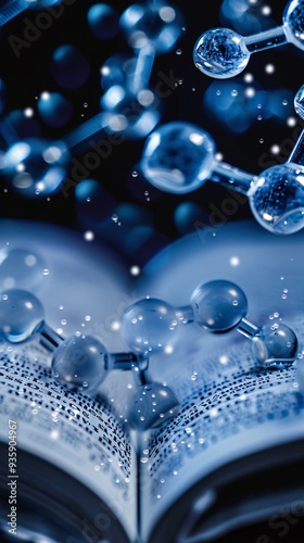 chemistry background with book