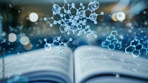 chemistry  background with textbook