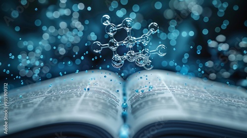 holographic  molecular structure on book