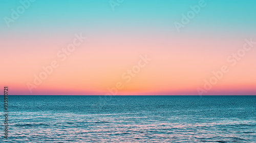 beautiful landscape of sea and sky at sunset, sky background