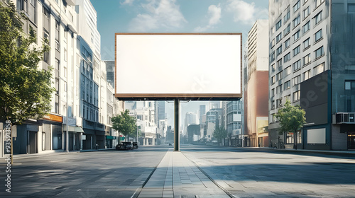 blank billboard in the big city ,frame mock-up, 3d render
