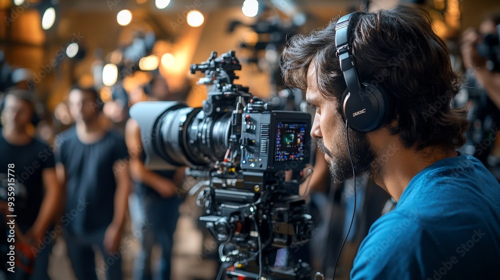 Cameraman On Set. Cameraman On Set.