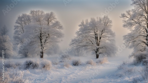 Wallpaper Mural misty morning in the forest Torontodigital.ca