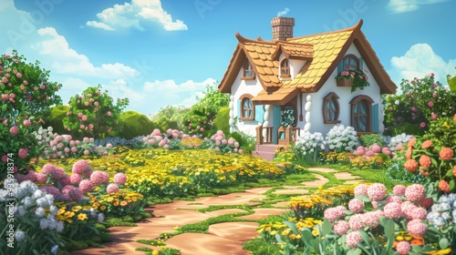 Enchanting Cottage in a Floral Paradise.