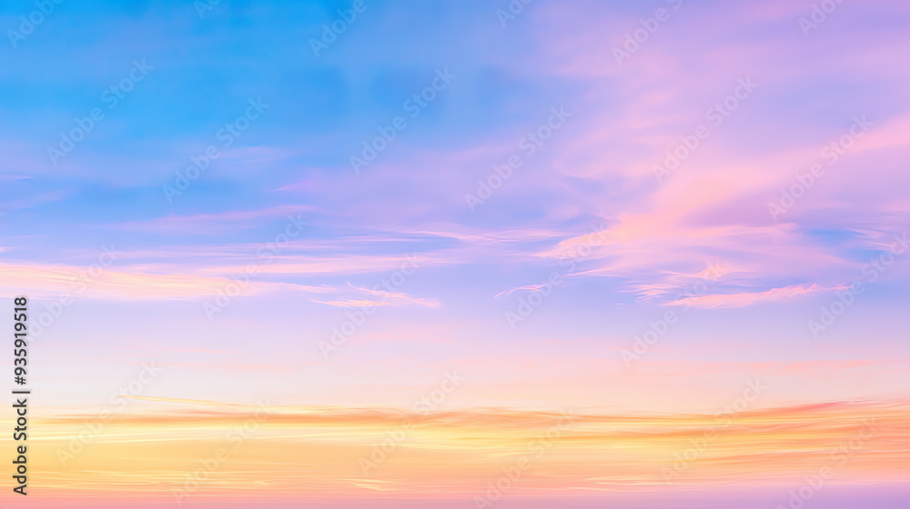 Obraz premium fantastic beautiful sky with cloud, gradient colors, sky background