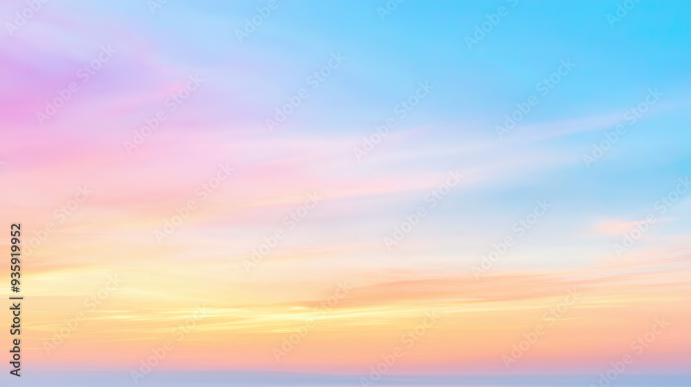 Fototapeta premium fantastic beautiful sky with cloud, gradient colors, sky background