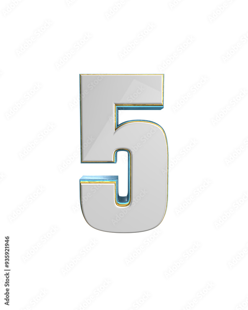 3D Number 5 3D Number 5