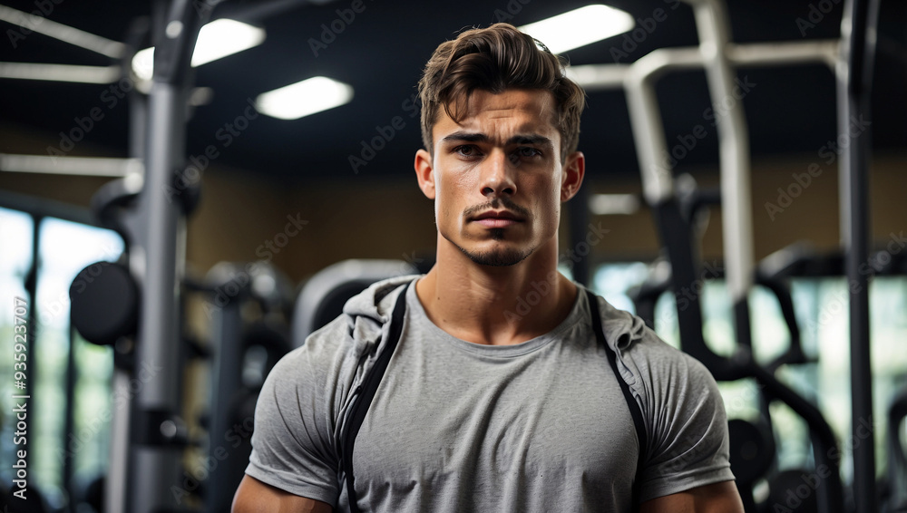 Portrait of a determined young man in sportswear preparing for a workout Portrait of a determined young man in sportswear preparing for a workout