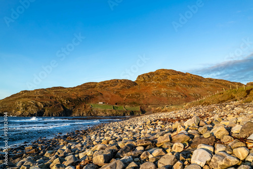 The Muckross Head pebble beach , County Donegal, reland. photo