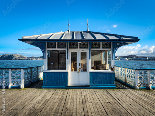 beach shelter, llandudno photo