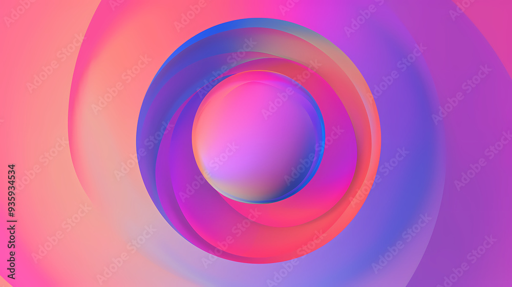 SET Modern poster design with gradient round sphere in the center. Colorful banner design with 3d gradient background SET Modern poster design with gradient round sphere in the center. Colorful banner design with 3d gradient background